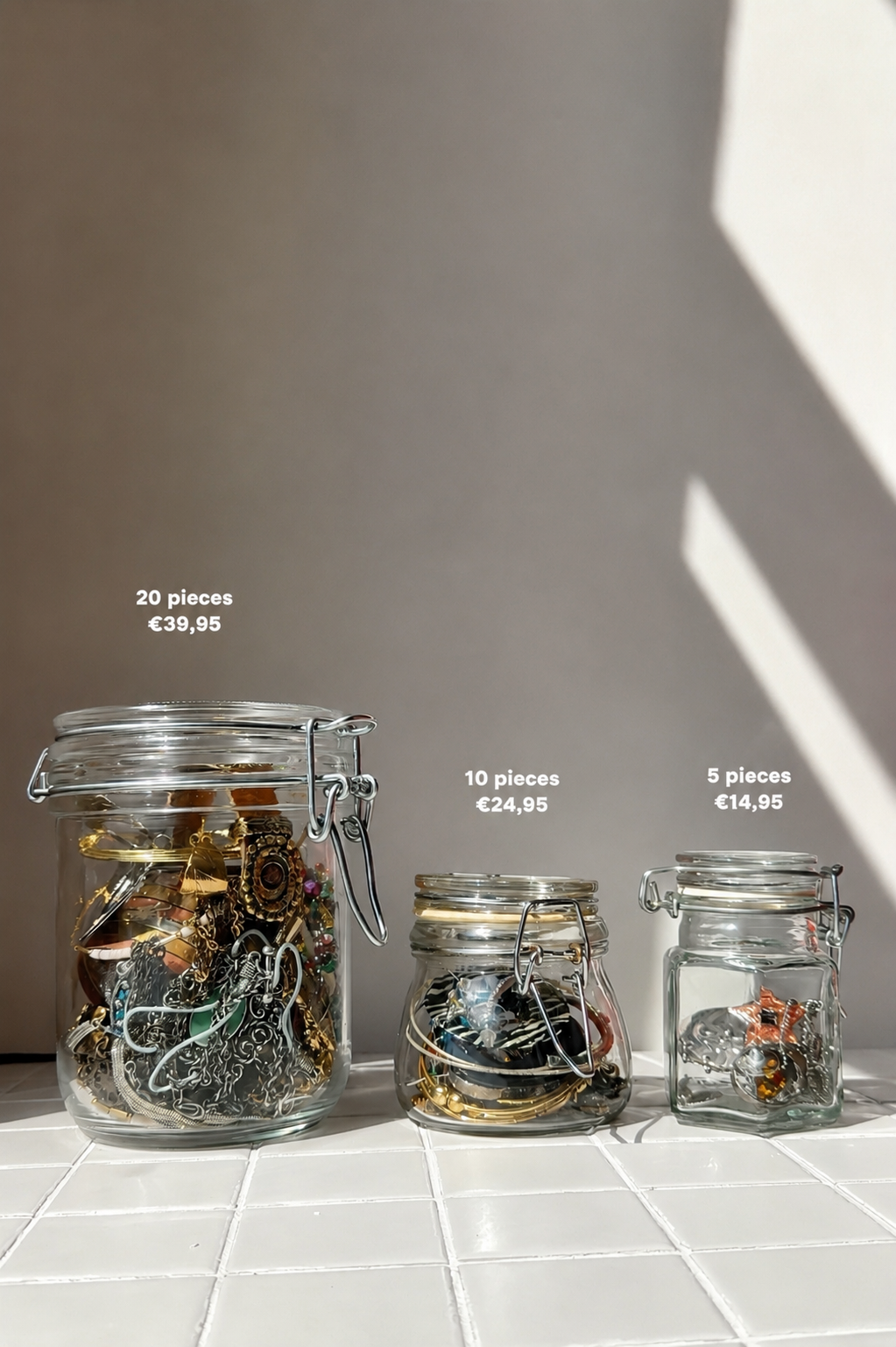 ⚡️ Starter Vintage Jewellery Jar – 20 Pieces
