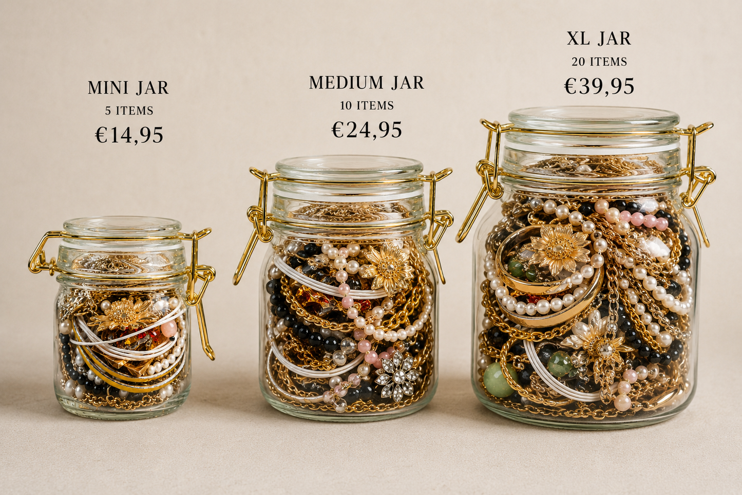 Vintage Treasure Jar – 20 Handpicked Vintage Jewelry Pieces