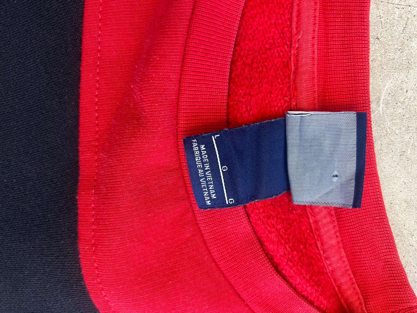 Reworked Nike Sweater Heren L Dames Oversized XL Rood Zwart